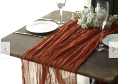 Terracotta (rust) table runners